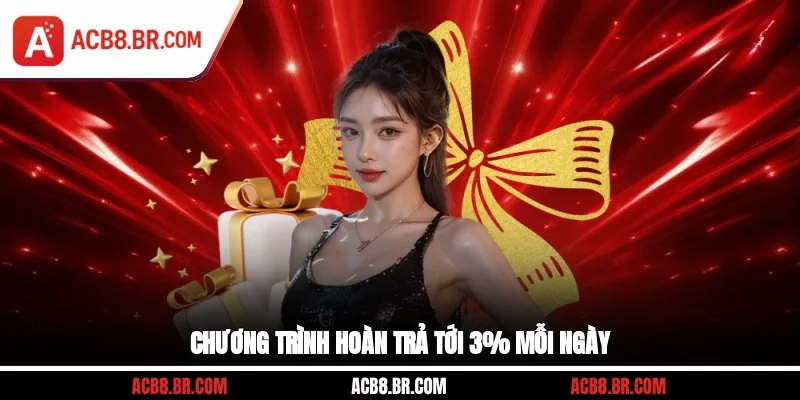 Chương trình hoàn trả tới 3% mỗi ngày